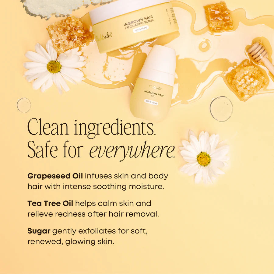 Bushbalm Ingrown Hair & Razor Bump Oil - Milk & Honey