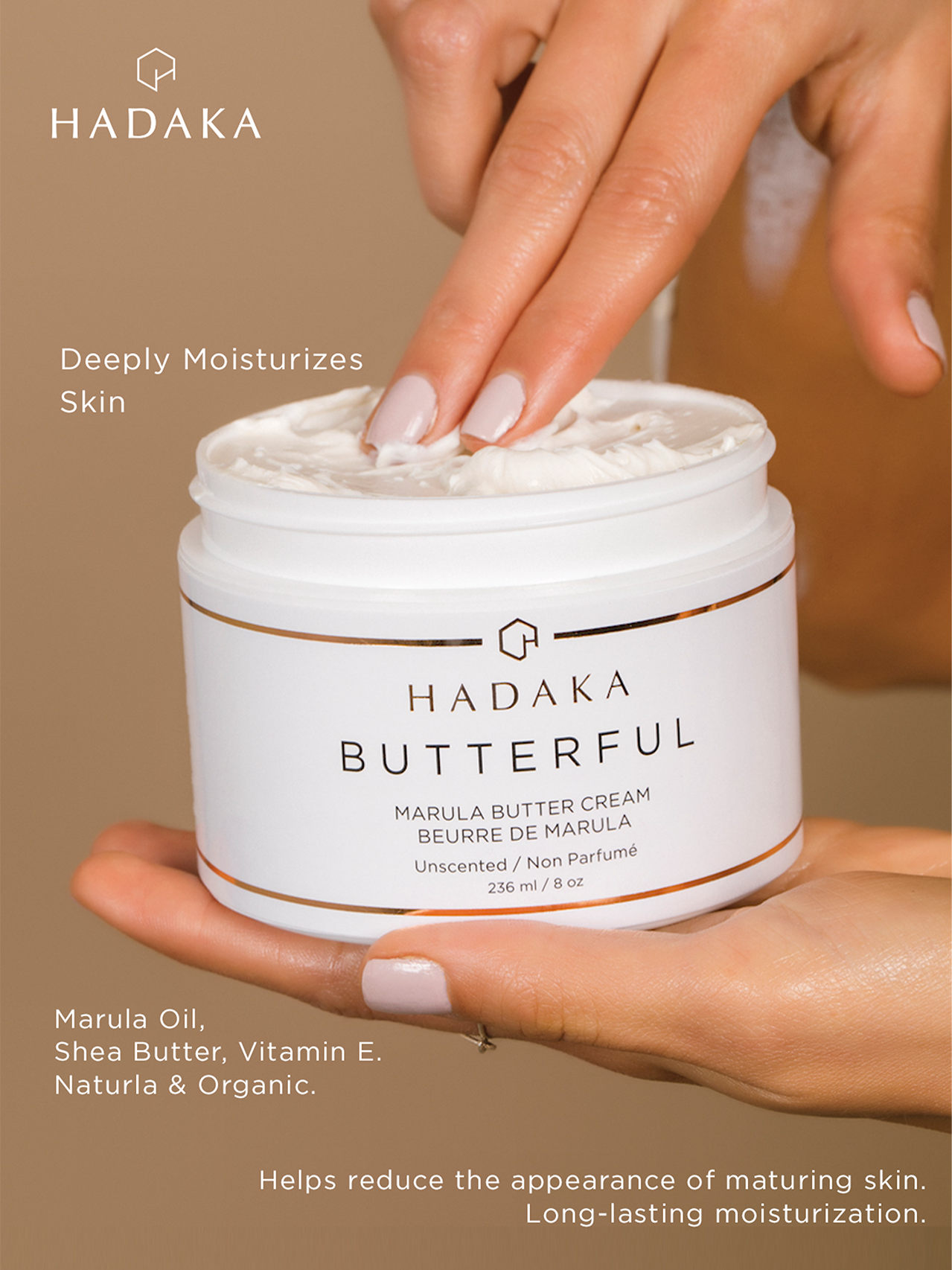 Hadaka Beauty BUTTERFUL Marula Butter Cream - Unscented (8 oz)