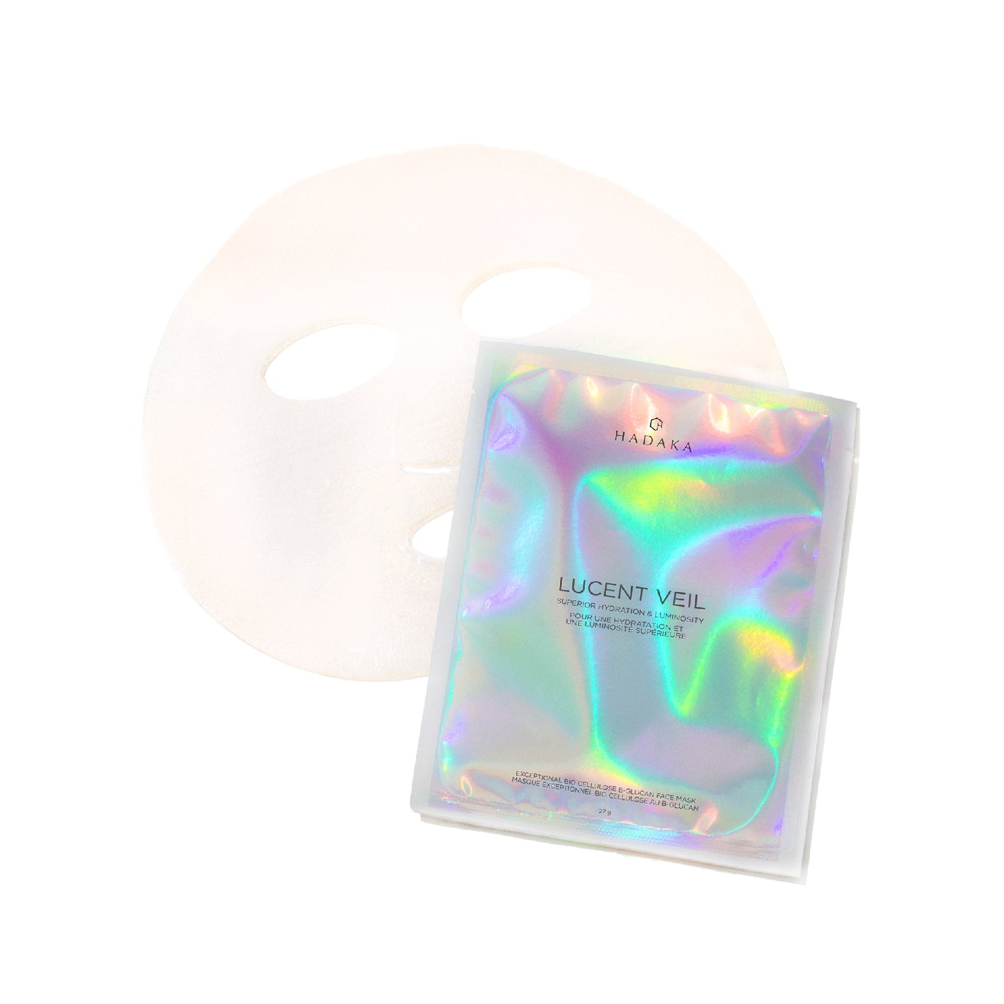 Hadaka Beauty LUCENT VEIL Exceptional Biocellulose Beta-Glucan Face Mask